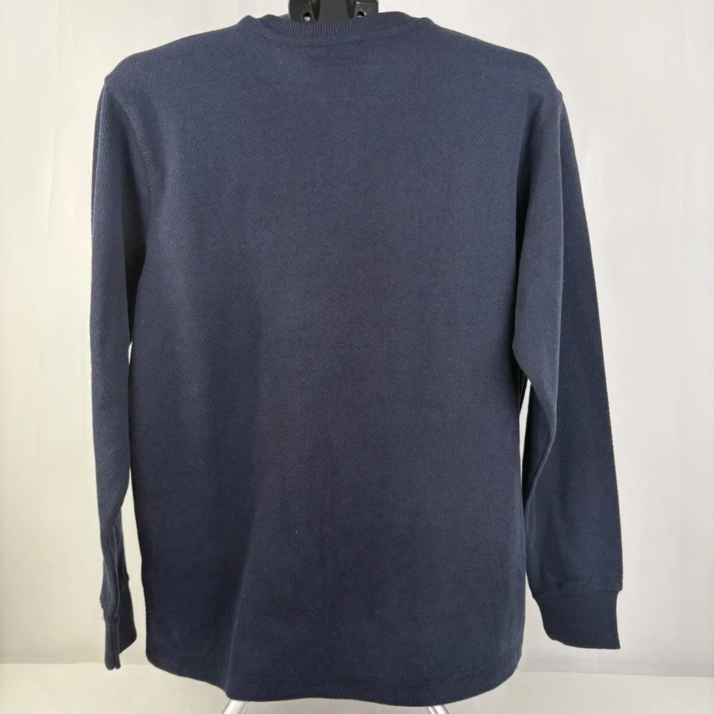 Carhartt Mens Relaxed Fit Heavyweight L/S Henley Thermal Navy Shirt TK4429 M NWT